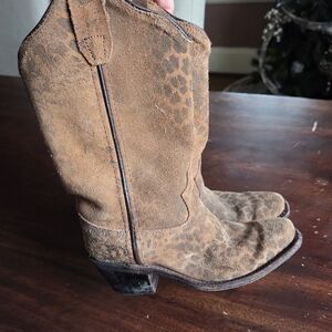 Old West Brown Kids Boots